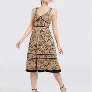 Draper James + Net-a-Porter dress- gold lace over black.  Worn once!